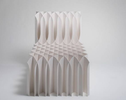 新奇折叠创意纸质凳子设计，蜂窝原理家具设计欣赏